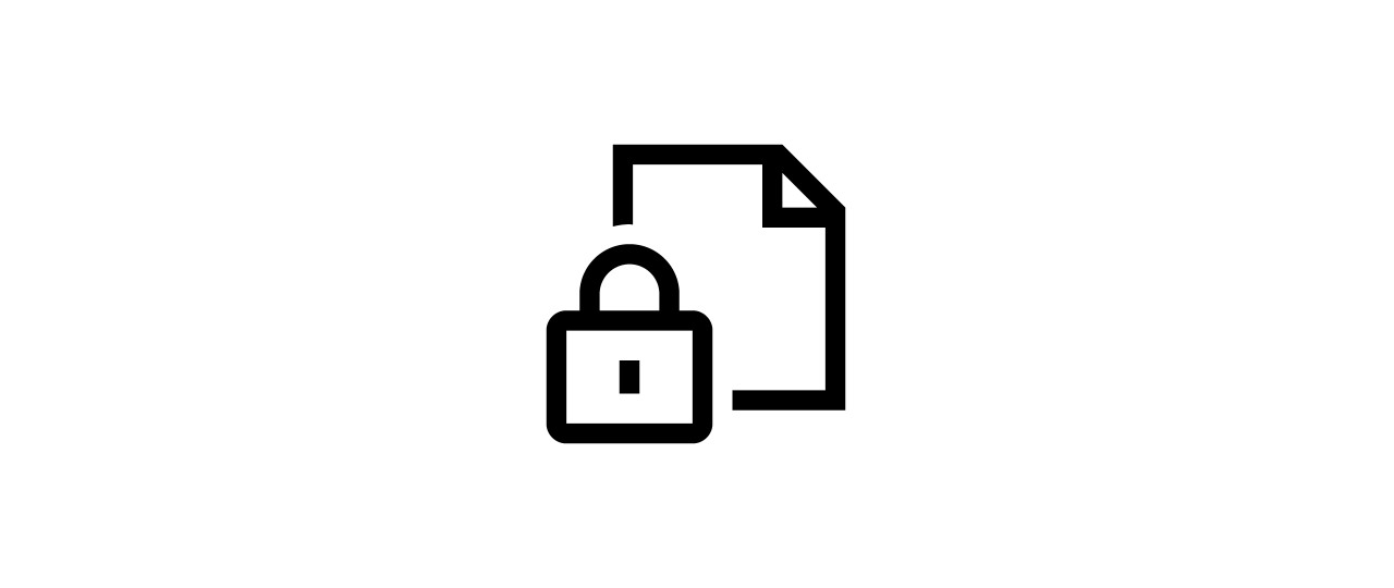 Confidential document icon used for hsbc secure email communications.