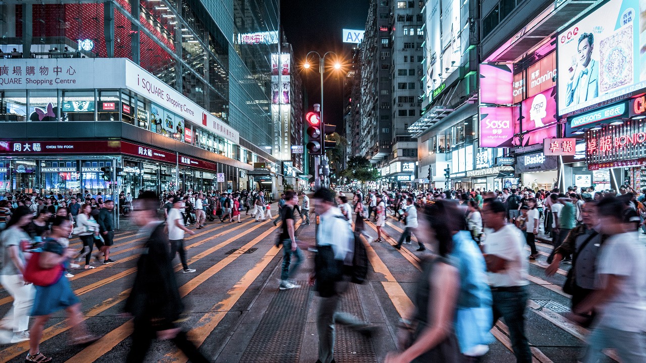 A busy street in Hong Kong; image is for navigation to FATCA section
