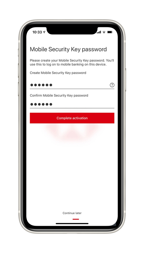 Activate your Mobile Security step 4