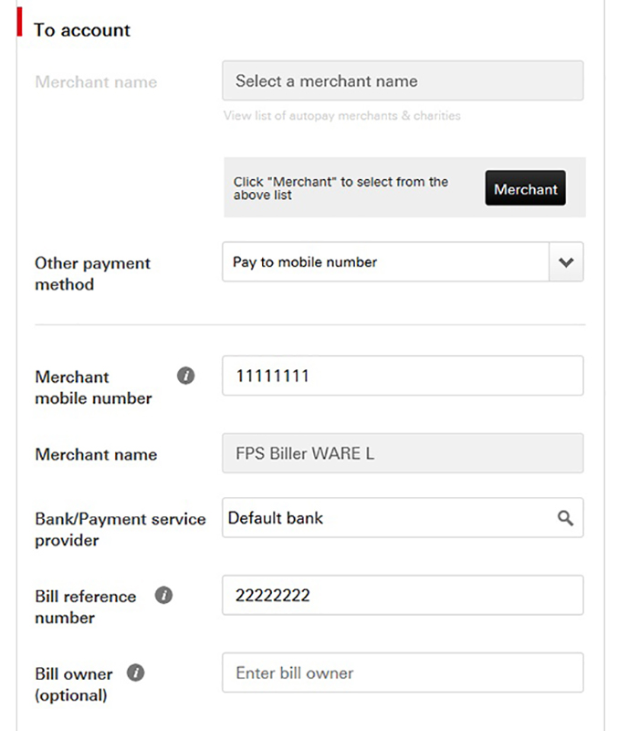 Use FPS for autopay step 2