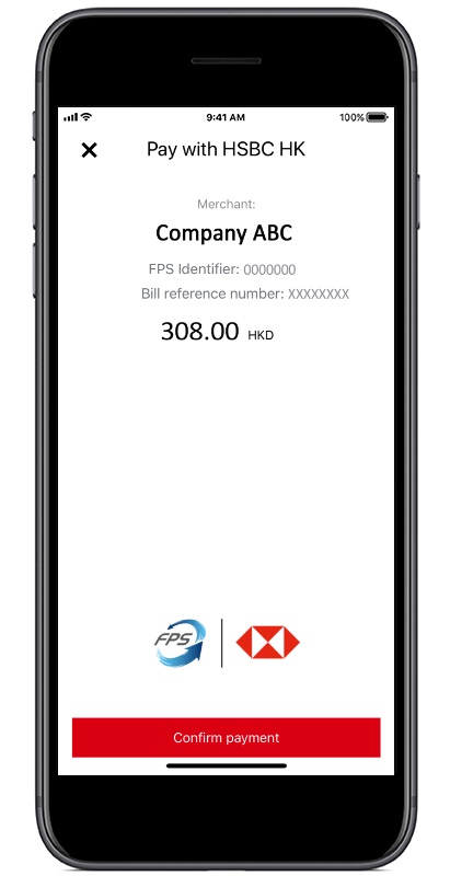 Make FPS in-app payment with HSBC step 3