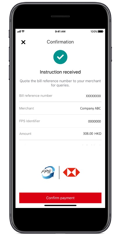 Make FPS in-app payment with HSBC step 5