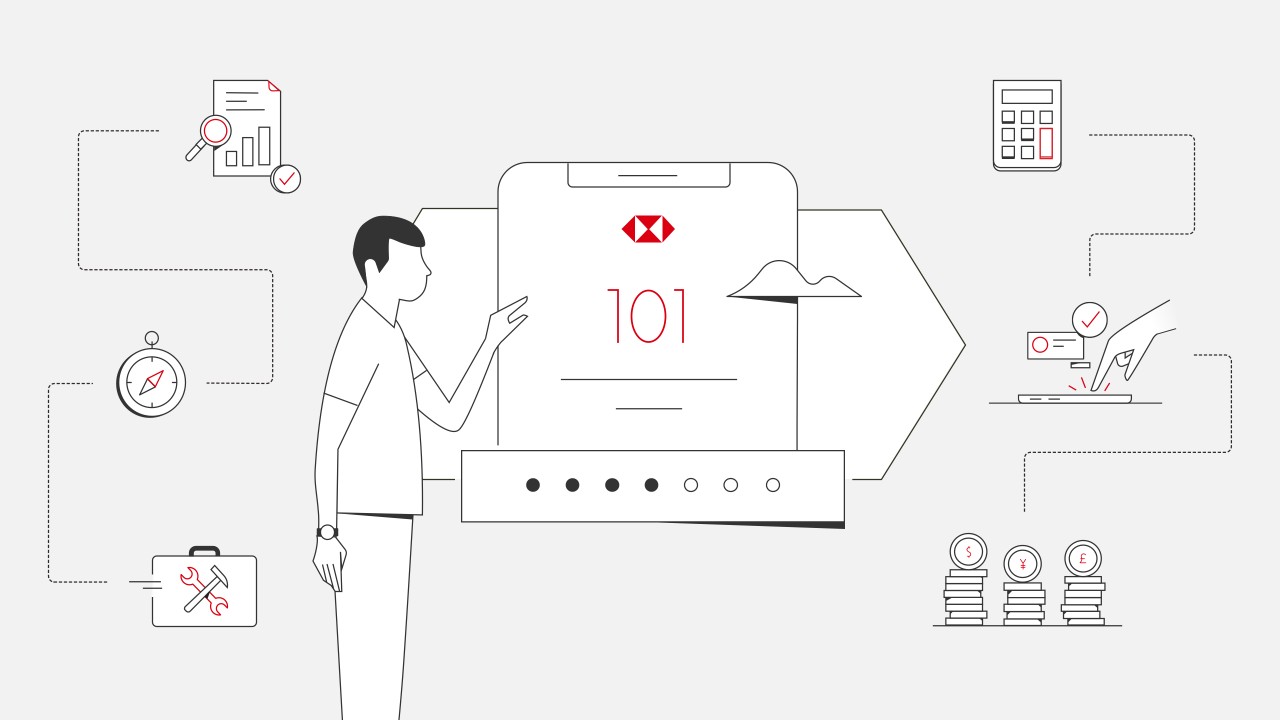 男士指着显示数字「101」的萤幕插图