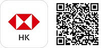HSBC apps and Download HSBC Mobile Banking App QR Code; image used for HSBC Hong Kong mobile account opening.