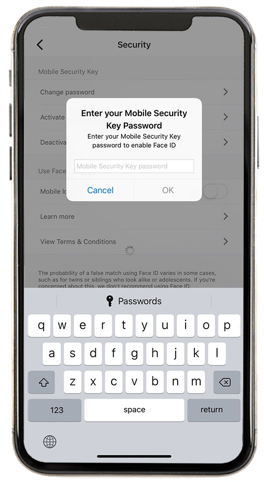 Enable Biometrics step2