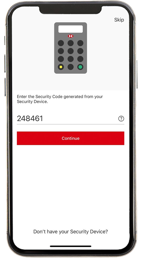 activate your Mobile Security Key with physical device step2