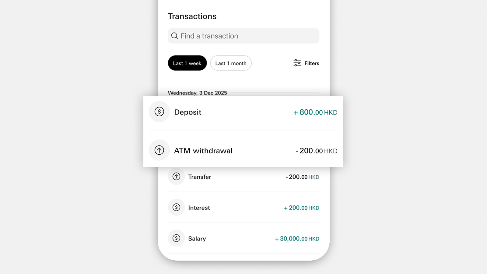 View your real-time transactions