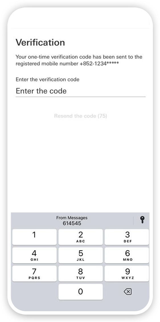 Using HSBC HK Mobile Banking app step 5