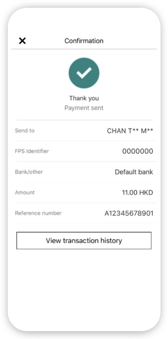 Pay with QR code step 5