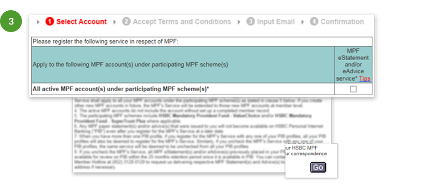 Select all active MPF accounts