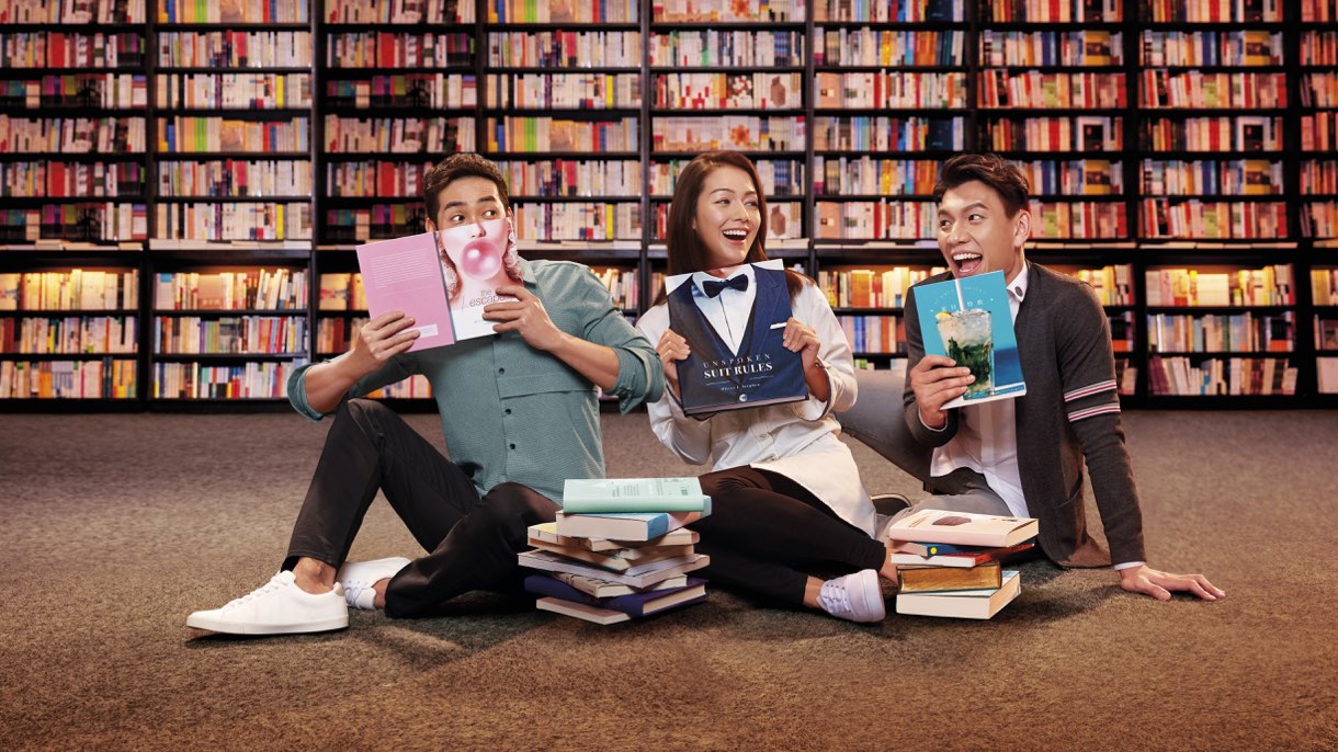 Friends gather to read at bookstore