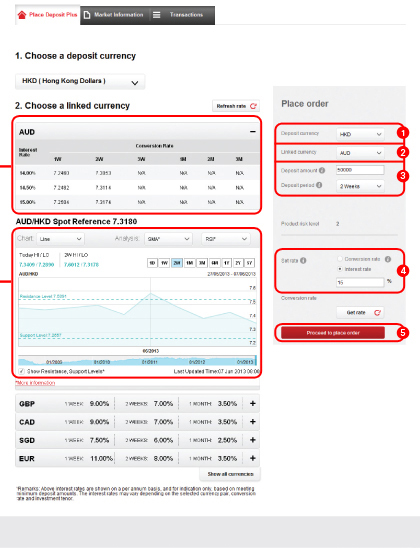 Screenshot of the online trading platform showing the inteface