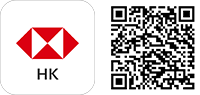 汇丰应用程序及二维码图示；图片用于香港汇丰的应用程序及下载香港汇丰流动理财应用程序二维码。